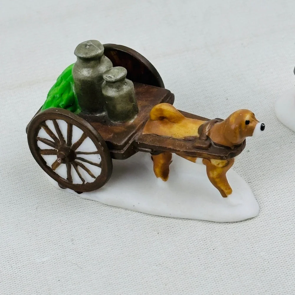 Department 56 Alpine Villagers 3 Piece Village Accessory Set Man Woman Dog 65420